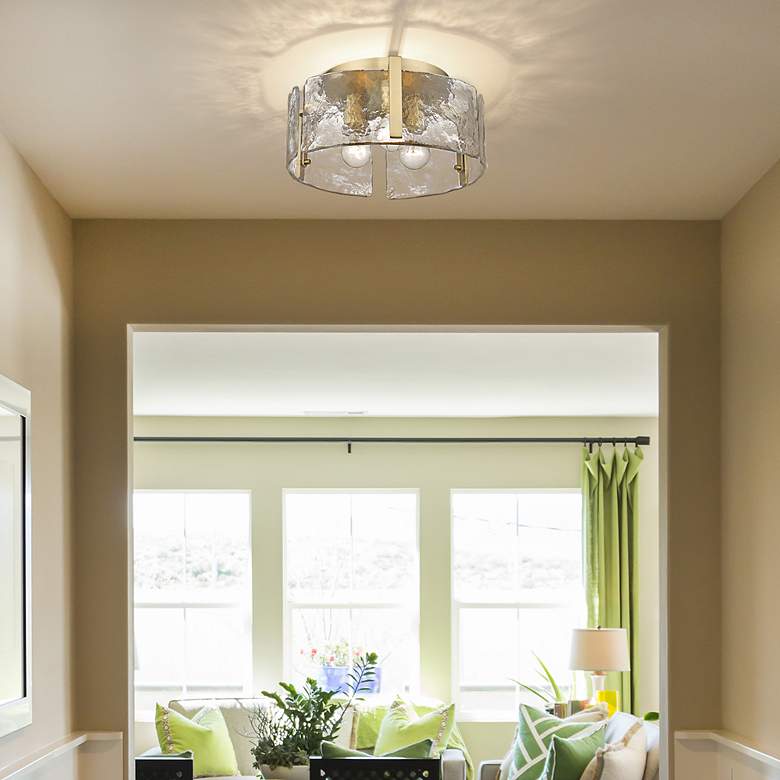 Image 4 Aenon 15" Wide Brushed Champagne Bronze Ceiling Light more views