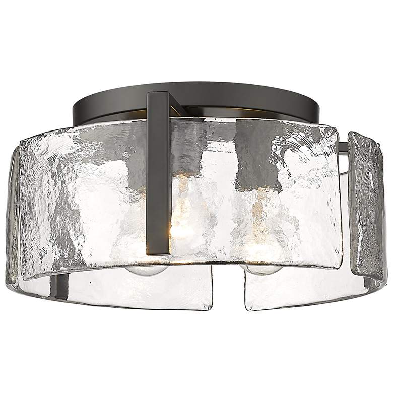 Image 2 Aenon 15" Wide Matte Black 3-Light Ceiling Light