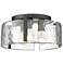Aenon 15" Wide Matte Black 3-Light Ceiling Light