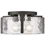 3_Aenon 15" Wide Matte Black 3-Light Ceiling Light more views
