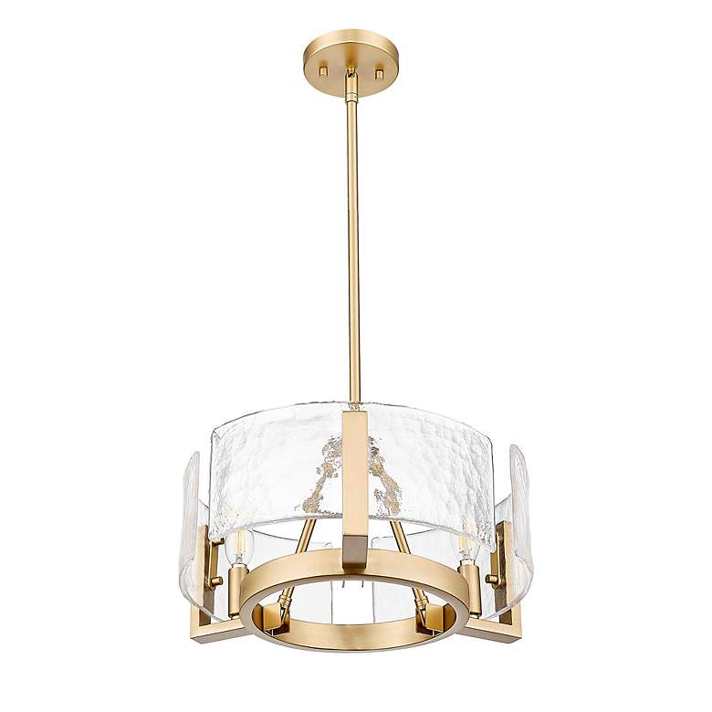 Image 5 Aenon 16 1/2"W Brushed Champagne Bronze 3-Light Chandelier more views