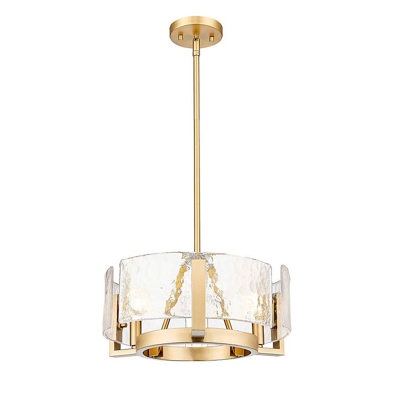 Image 6 Aenon 16 1/2"W Brushed Champagne Bronze 3-Light Chandelier more views