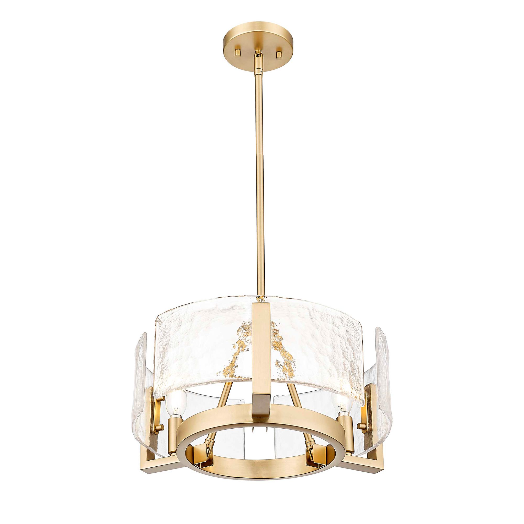 Aenon 16 1/2"W Brushed Champagne Bronze 3-Light Chandelier