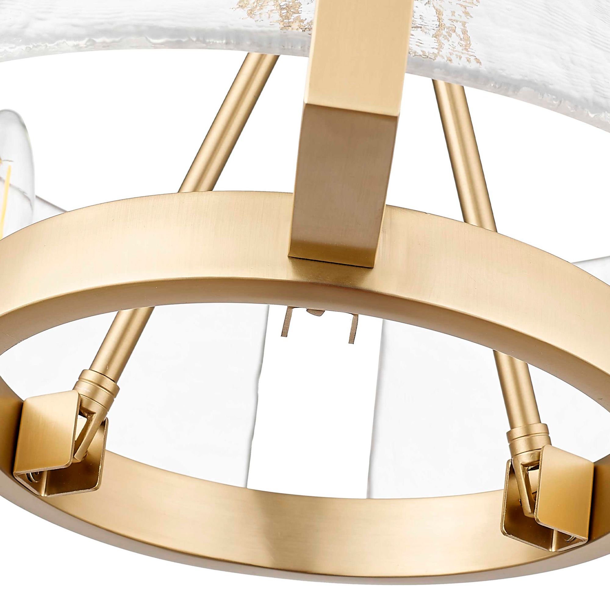 Aenon 16 1/2"W Brushed Champagne Bronze 3-Light Chandelier