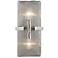 Aenon 2-Light Wall Sconce in Pewter with Hammered Water Glass
