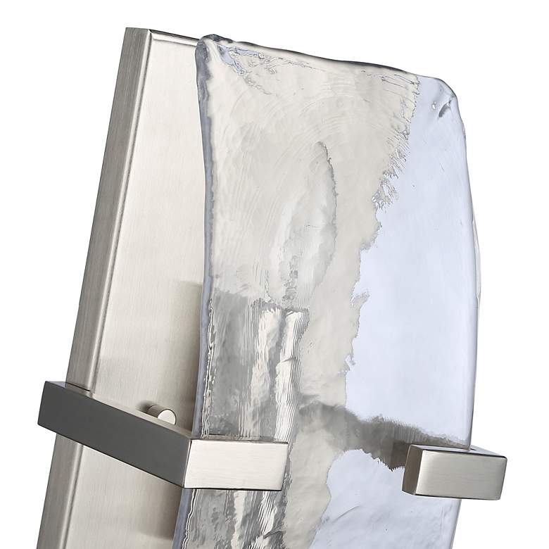 Image 2 Aenon 2-Light Wall Sconce in Pewter with Hammered Water Glass more views
