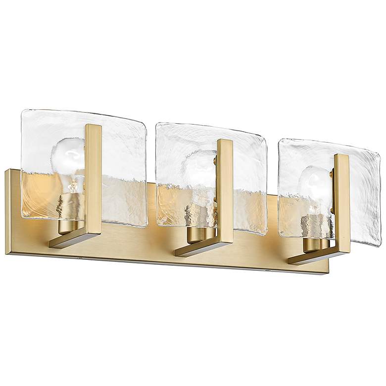 Image 2 Aenon 21 3/4"W Brushed Champagne Bronze 3-Light Bath Light