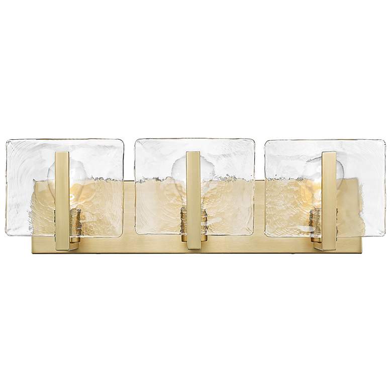 Image 3 Aenon 21 3/4"W Brushed Champagne Bronze 3-Light Bath Light more views