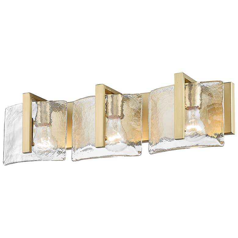 Image 4 Aenon 21 3/4"W Brushed Champagne Bronze 3-Light Bath Light more views