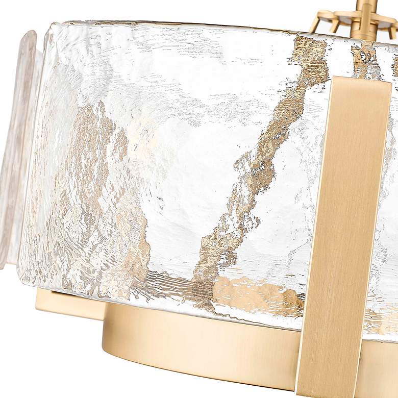Image 2 Aenon 3-Light Chandelier in Brushed Champagne Bronze w Hammered Water Glass more views