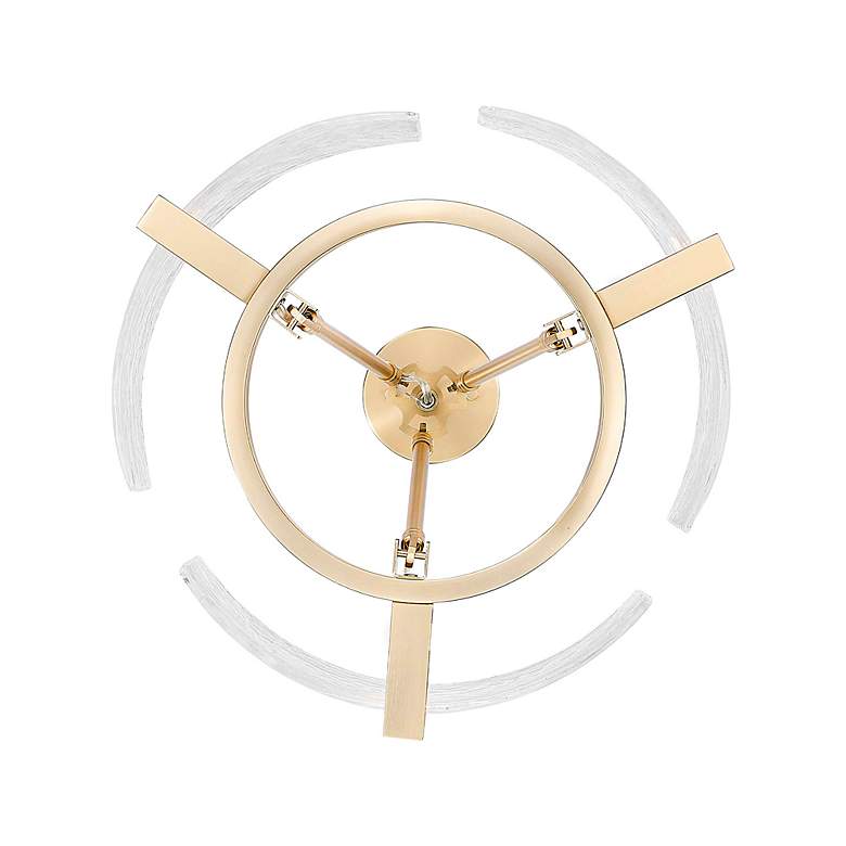 Image 3 Aenon 3-Light Chandelier in Brushed Champagne Bronze w Hammered Water Glass more views