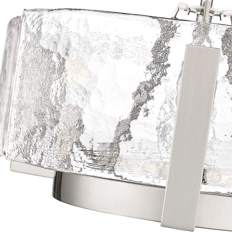 Image 3 Aenon 3-Light Chandelier in Pewter with Hammered Water Glass more views