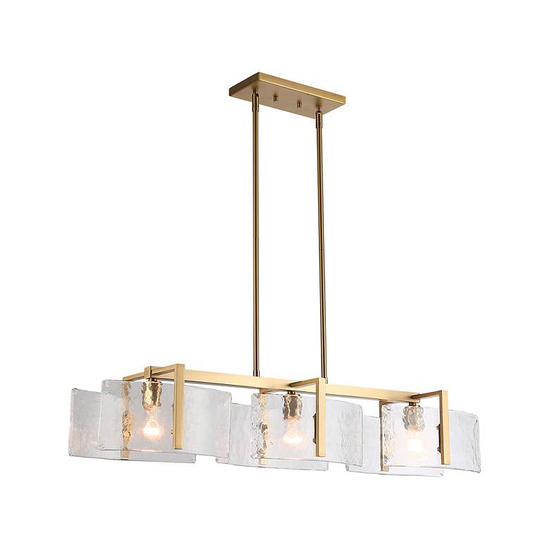 Image 2 Aenon 40 1/2" Wide Champagne Bronze 3-Light Linear Pendant more views