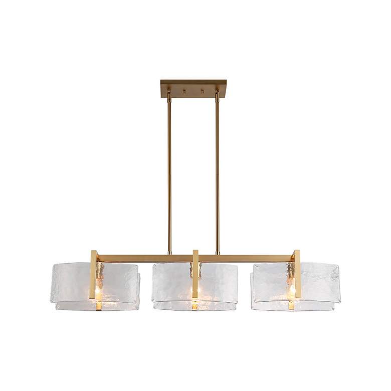 Image 4 Aenon 40 1/2" Wide Champagne Bronze 3-Light Linear Pendant more views