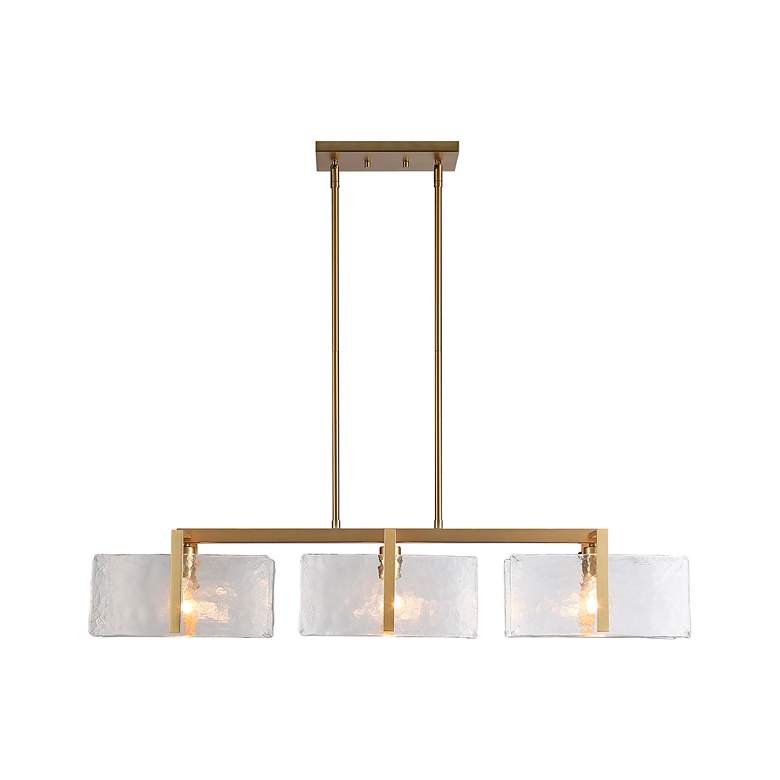 Image 5 Aenon 40 1/2" Wide Champagne Bronze 3-Light Linear Pendant more views