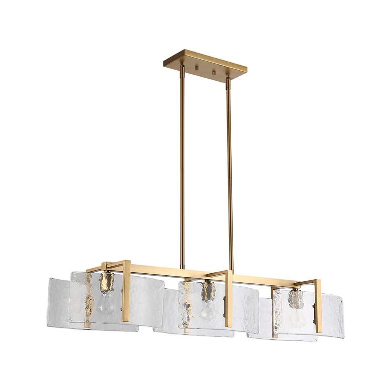 Image 7 Aenon 40 1/2" Wide Champagne Bronze 3-Light Linear Pendant more views