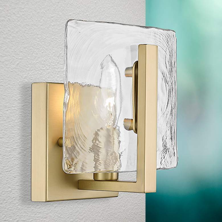 Image 1 Aenon 6 3/4" High Brushed Champagne Bronze ADA Wall Sconce