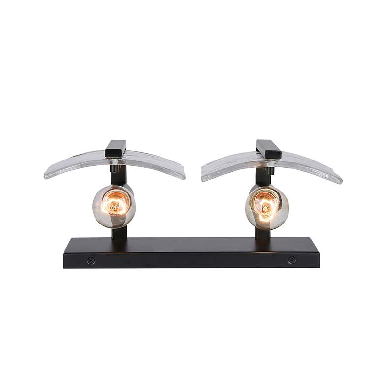 Image 6 Aenon 6 3/4" High Matte Black 2-Light Wall Sconce more views