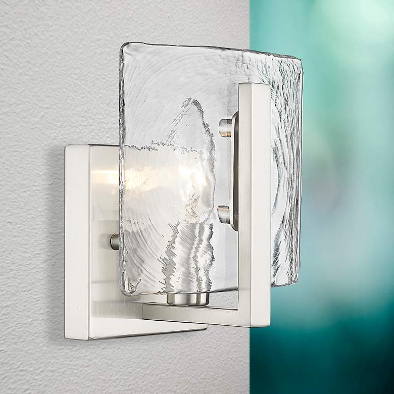 Image 1 Aenon 6 3/4" High Pewter Wall Sconce