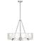 Aenon 6-Light Chandelier in Pewter with Hammered Water Glass