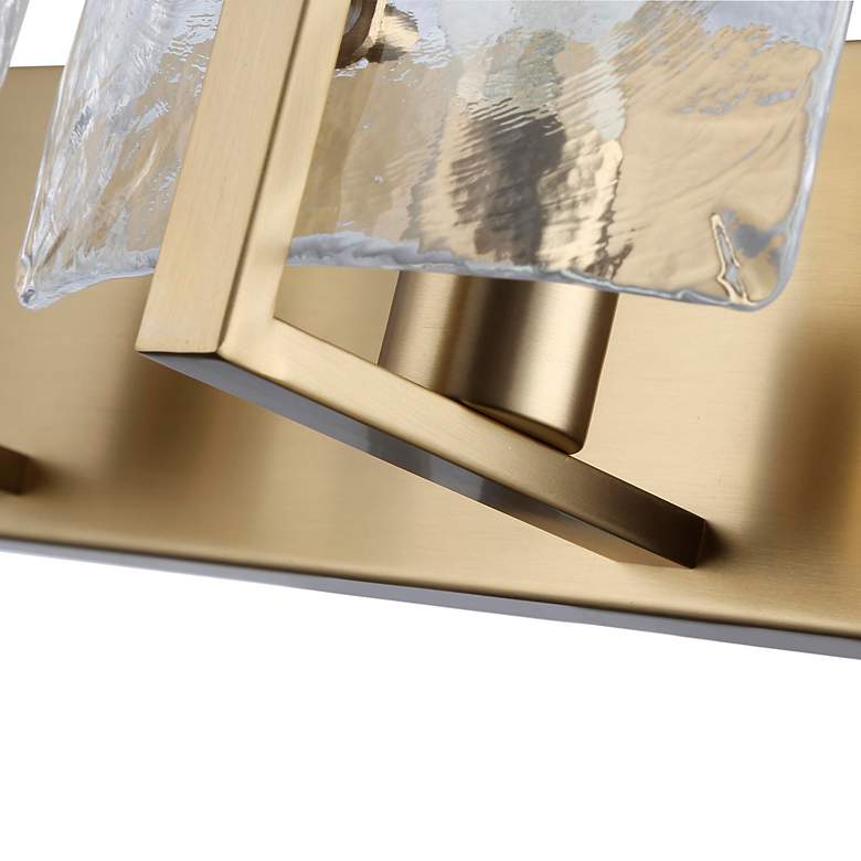 Image 2 Aenon BCB 2 Light Bath Vanity Brushd Cham Bronze w Hammer Water Glass Shade more views