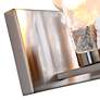 Aenon PW 2 Light Bath Vanity in Pewter with Hammered Water Glass Shade