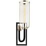 Aeon 19 3/4"H Carbide Black and Polished Nickel Wall Sconce