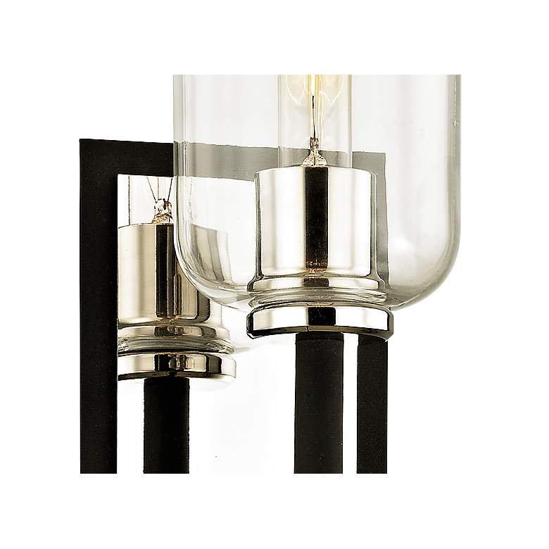 Image 3 Aeon 19 3/4 inchH Carbide Black and Polished Nickel Wall Sconce more views