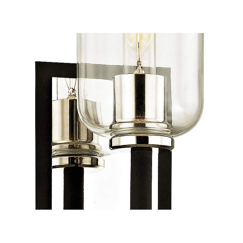 Image 3 Aeon 19 3/4"H Carbide Black and Polished Nickel Wall Sconce more views