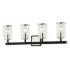 Aeon 28" Wide Carbide Black and Nickel 4-Light Bath Light