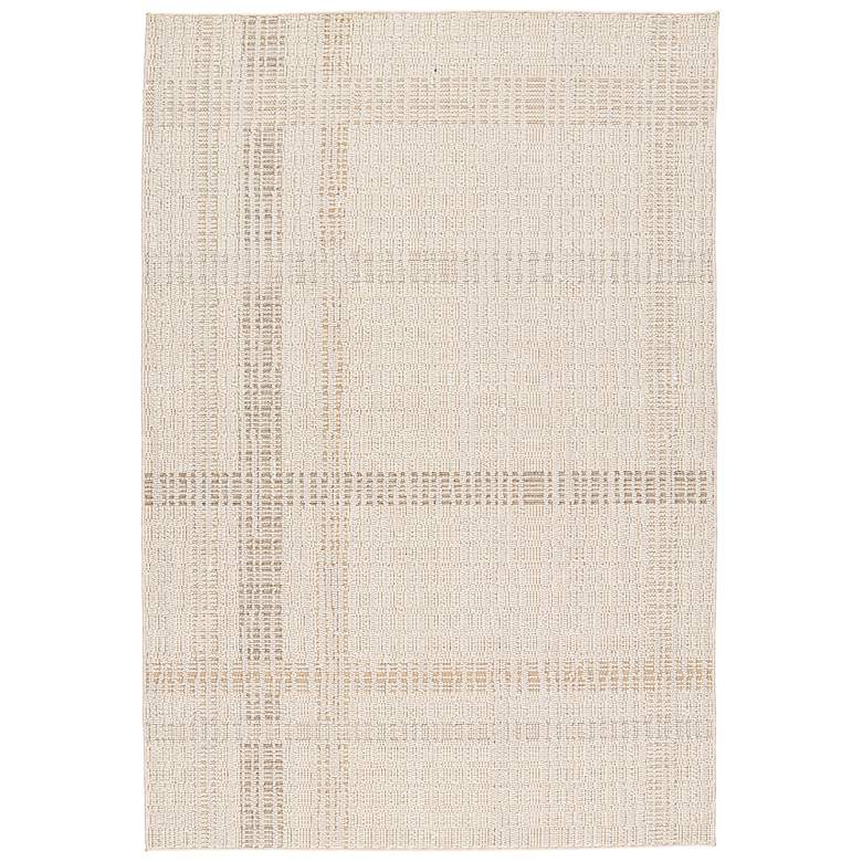 Image 2 Aeor PRA01 4&#39;x6&#39; Beige and Brown Indoor/Outdoor Area Rug