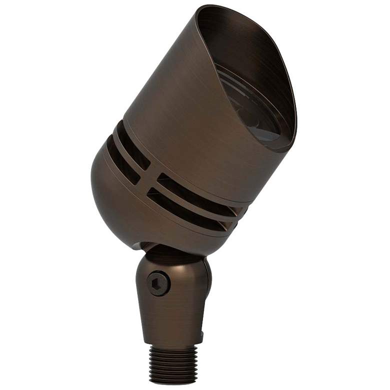 Image 1 Aera 5 3/4"H Antique Brass Cylinder LED Landscape Spot Light