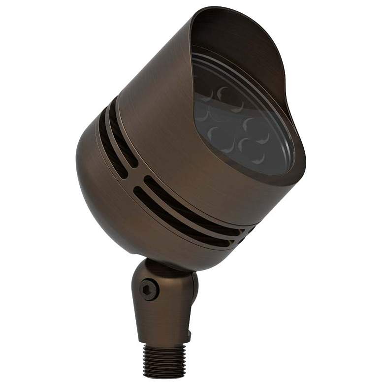 Image 1 Aera 6" High Antique Brass Cylinder LED Landscape Spot Light