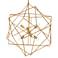 Aerial 31" Wide 6-Light Antique Gold Leaf Pendant Light
