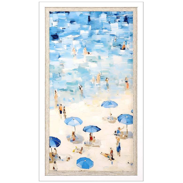 Image 2 Aerial Beach II 39" High Rectangular Framed Giclee Wall Art