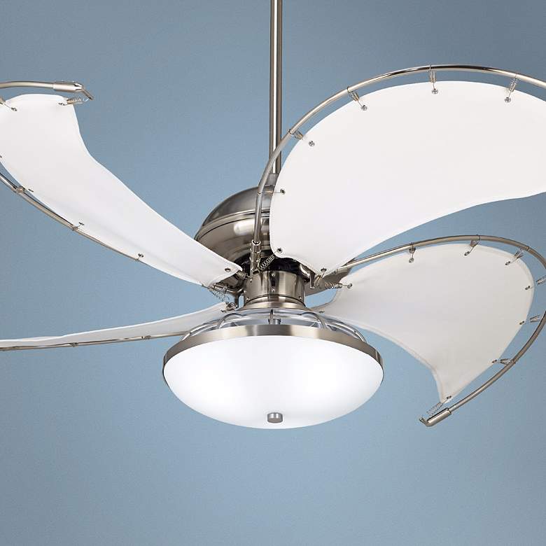 Image 1 Aerial&#8482; Brushed Nickel Industrial Ceiling Fan