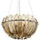 Aerie 19" Wide Small Lotus Cognac Glass Pendant Light