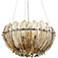 Aerie 19" Wide Small Lotus Cognac Glass Pendant Light