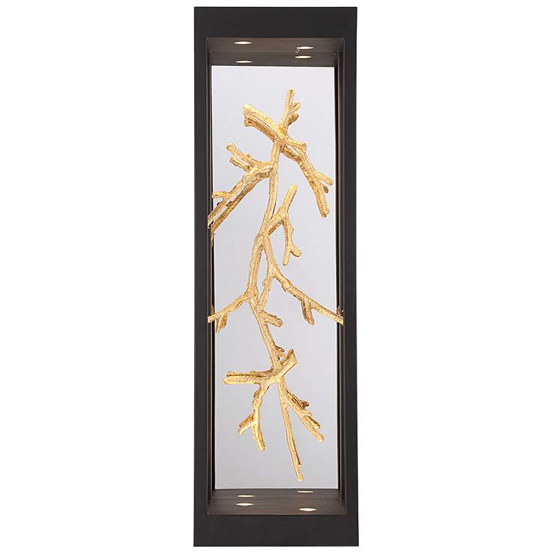 Image 2 Aerie 20" High Black and Gold 4-Light LED Outdoor Wall Light