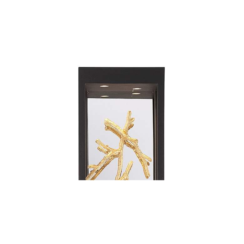 Image 3 Aerie 20" High Black and Gold 4-Light LED Outdoor Wall Light more views