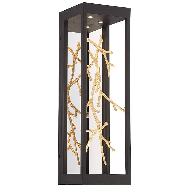 Image 4 Aerie 20" High Black and Gold 4-Light LED Outdoor Wall Light more views