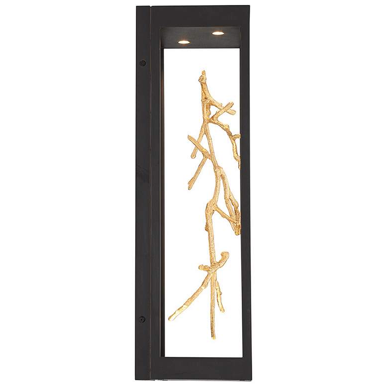 Image 5 Aerie 20" High Black and Gold 4-Light LED Outdoor Wall Light more views