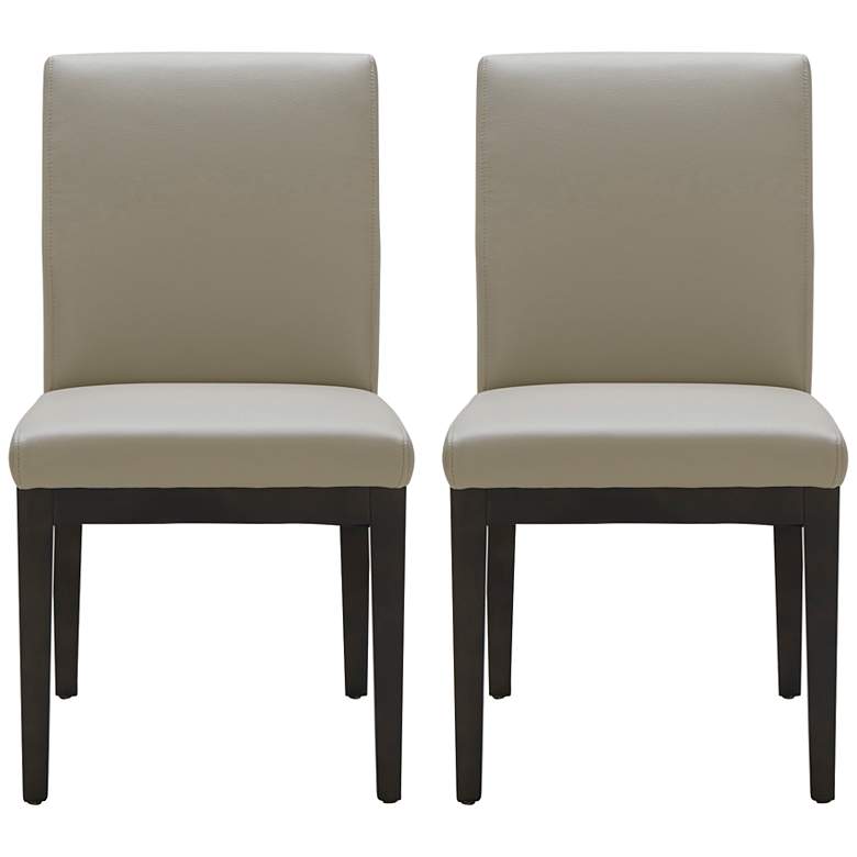 Image 1 Aerie Square Back Gray Dining Chairs Set of 2