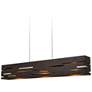 Aeris 54" Oiled Walnut Brushed Aluminum LED Linear Pendant