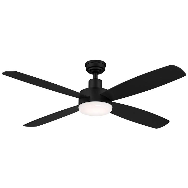 Image 1 Aeris Job Fan 52" Matte Black Finish Hardwired Wall Control LED Ceilin