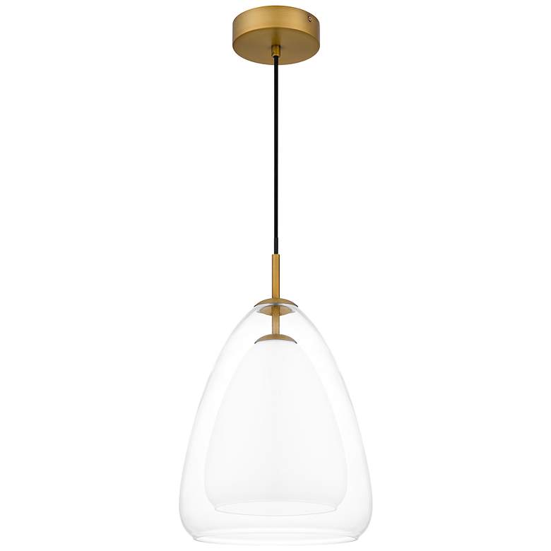 Image 1 Aero 1-Light Aged Brass Mini Pendant