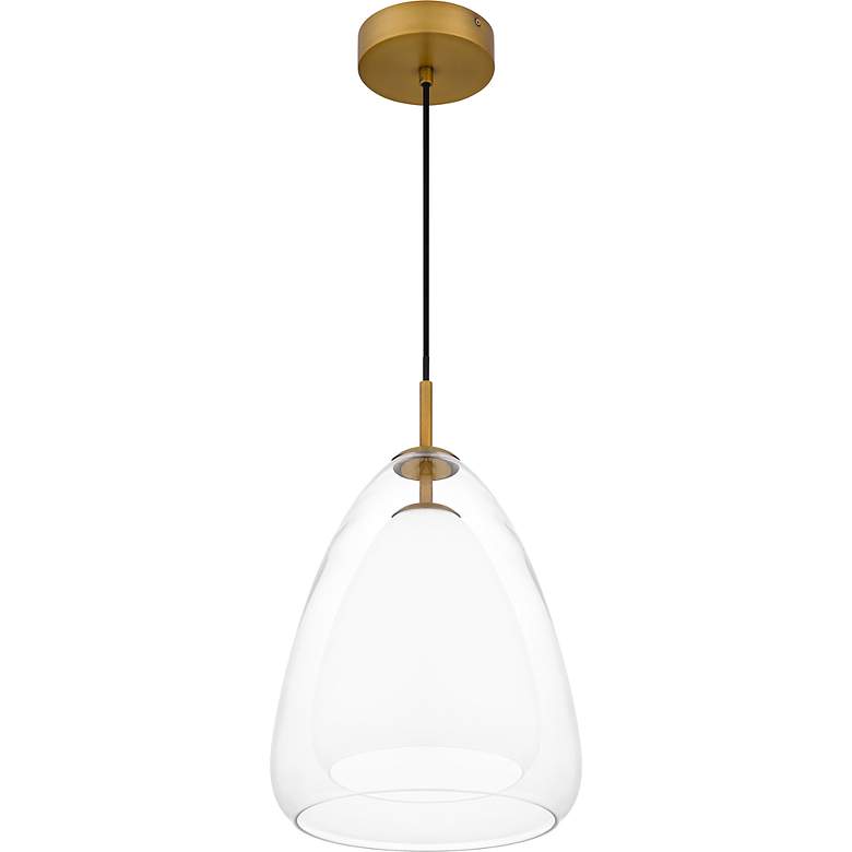 Image 7 Aero 1-Light Aged Brass Mini Pendant more views