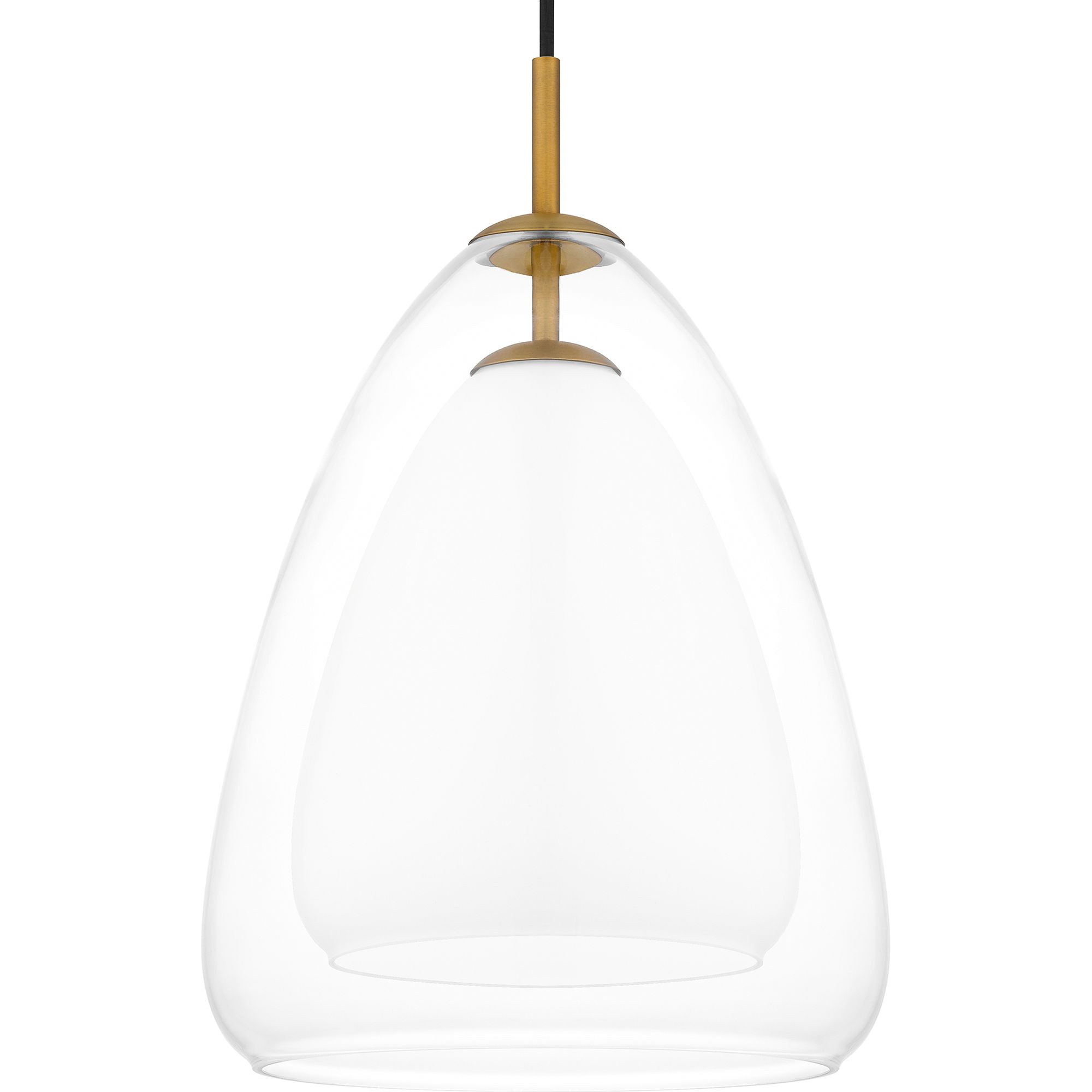 Aero 1-Light Aged Brass Mini Pendant