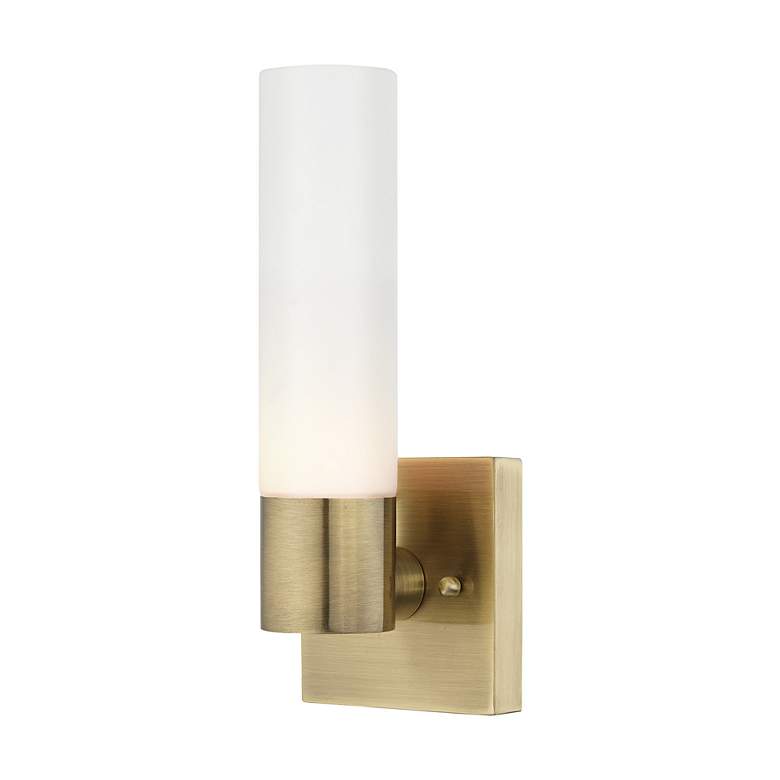 Image 6 Aero 1 Light Antique Brass ADA Wall Sconce more views