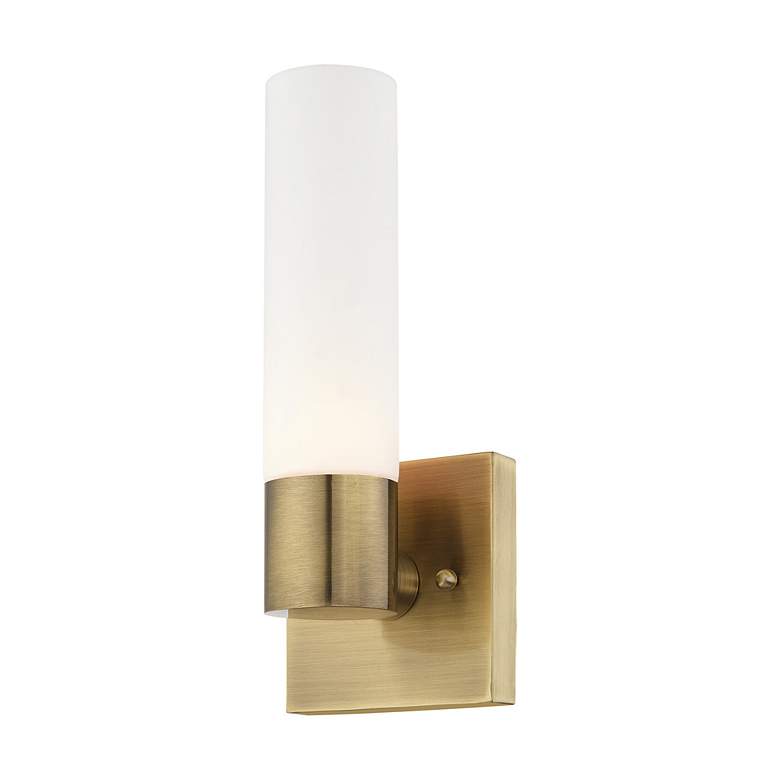 Image 7 Aero 1 Light Antique Brass ADA Wall Sconce more views